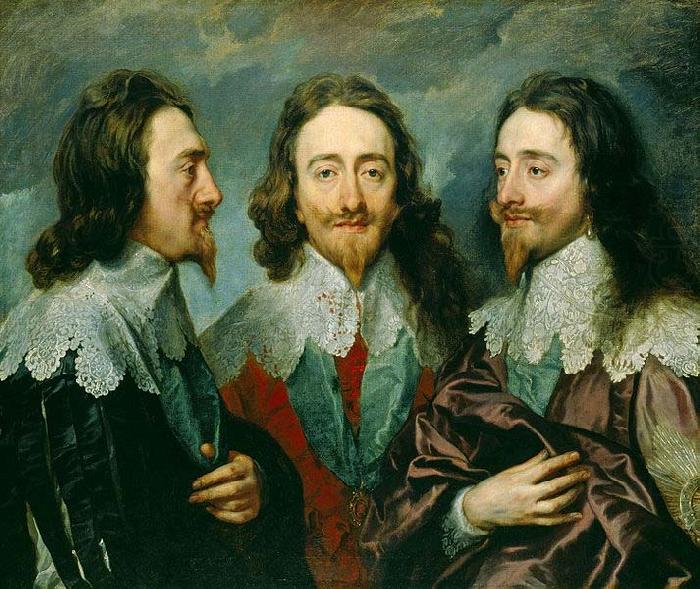 Anthony Van Dyck This triple portrait of King Charles I was sent to Rome for Bernini to model a bust on china oil painting image